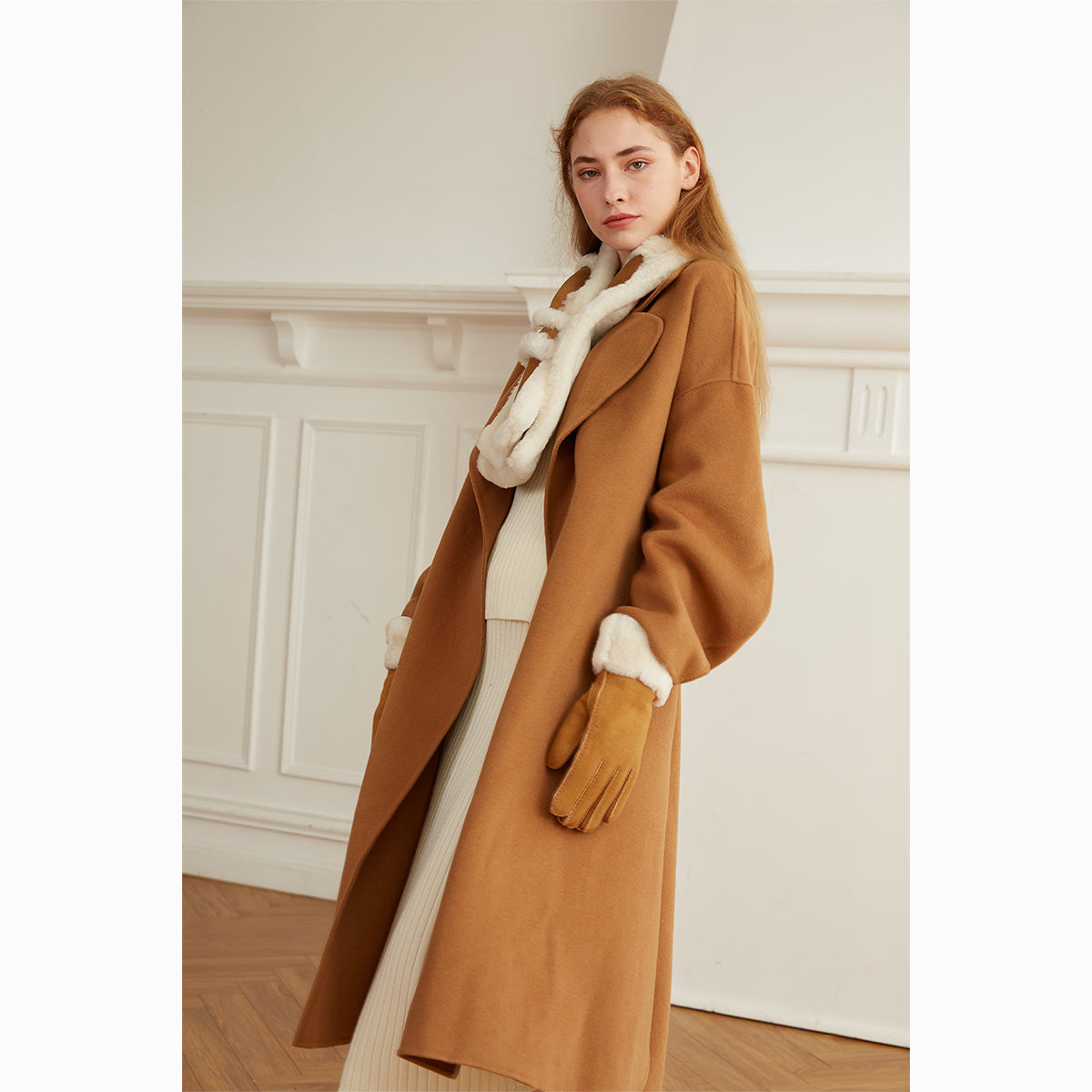 sheepskin wool scarf