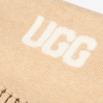 Ugg Logo Cashmere Aus Wool Woven Scarf