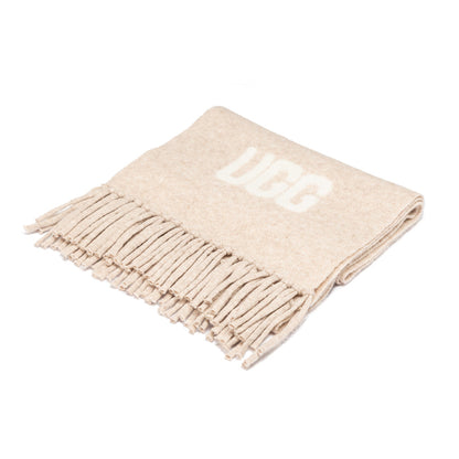 Ugg Logo Cashmere Aus Wool Woven Scarf