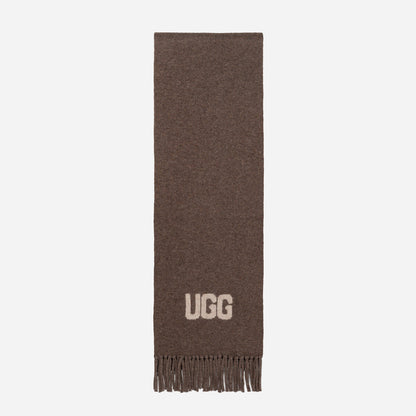 Ugg Logo Cashmere Aus Wool Woven Scarf