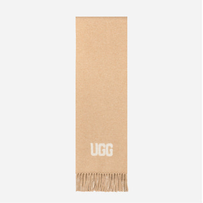 Ugg Logo Cashmere Aus Wool Woven Scarf