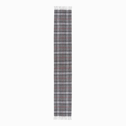 100% Wool Scarf Grey Check