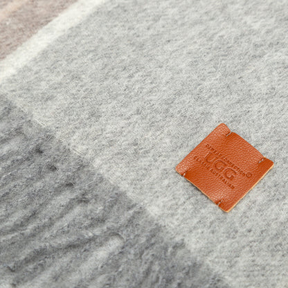 100% Wool Scarf Grey Check