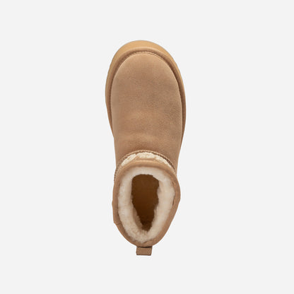 Ugg Classic Platform Knit Logo Matelassé Ultra Mini Boot