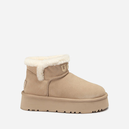 Ugg Bondi Matelassé Platform Shearling Ultra Mini Boots