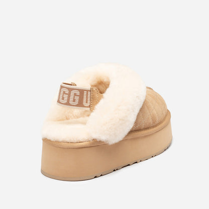 Ugg Coquette Matelassé Logo Platform Slipper (Detachable Feature)