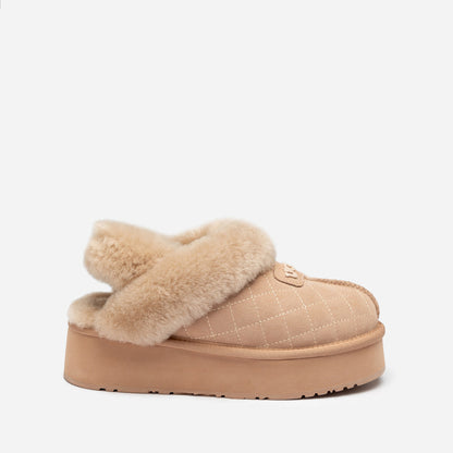 Ugg Coquette Matelassé Logo Platform Slipper (Detachable Feature)