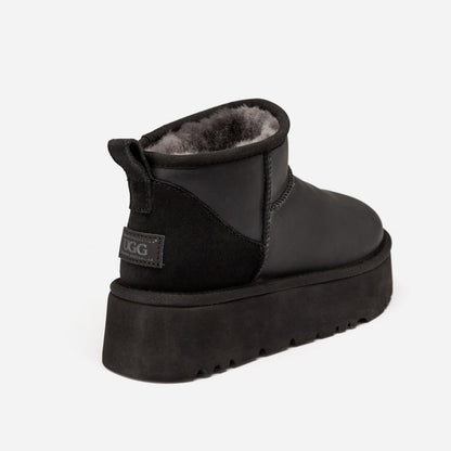 Ugg Classic Platform Ultra Mini Boot (Oiled Leather) (4.5cm)