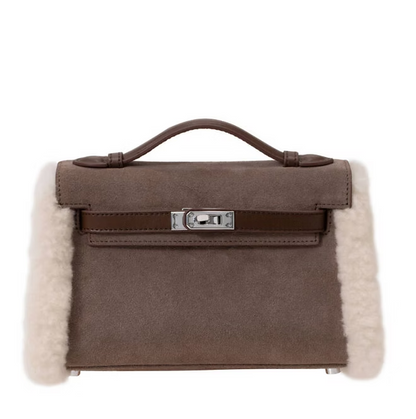 UGG Fluffy Wool Adjustable Strap Kelvy Bag