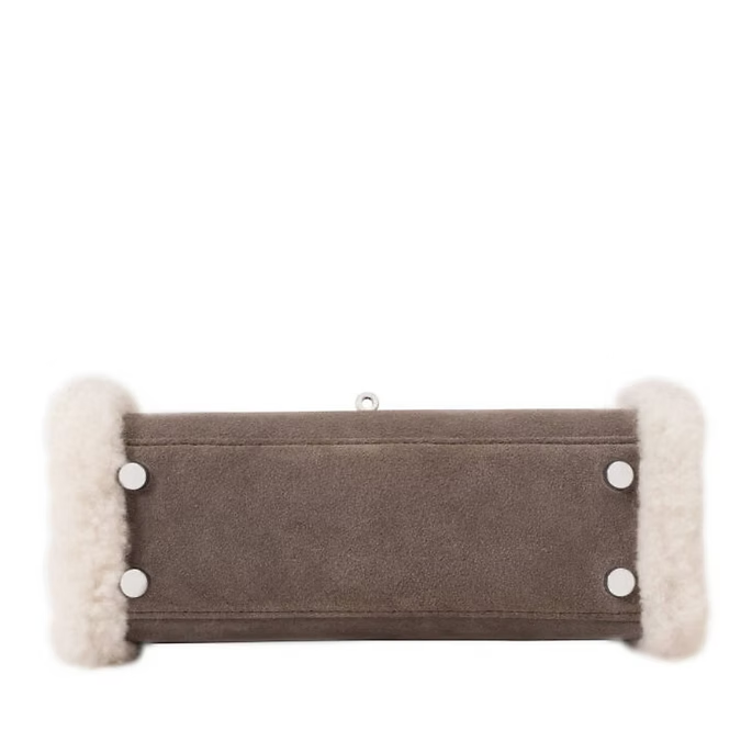 UGG Fluffy Wool Adjustable Strap Kelvy Bag